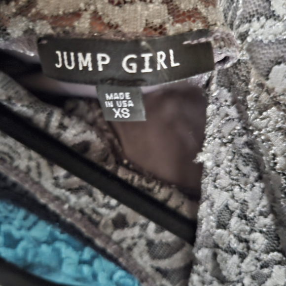 GLITTER Gray 3/4 Sleeve Lace Dress - Picture 4 of 7